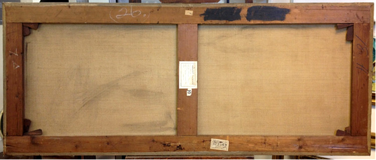 Click the image for a view of: Reverse of the painting