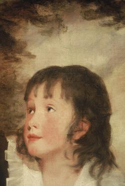 Click the image for a view of: Detail of boy, before treatment