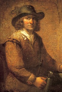 Click the image for a view of: Detail of peasant, before treatment