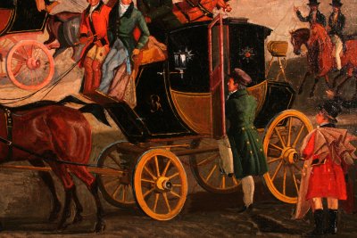 Click the image for a view of: Detail of carriage, foreground, before treatment